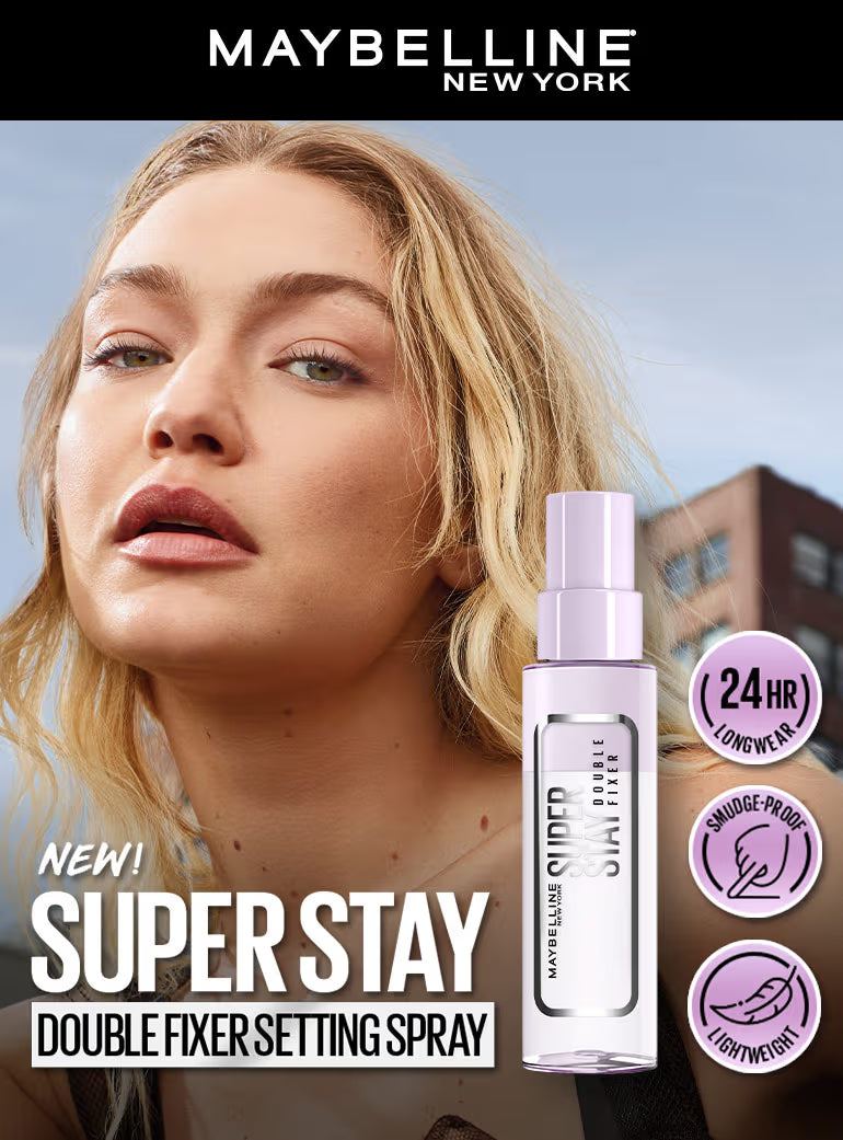 Maybelline New York Superstay Double Fixer, Double Fixing Polymers For 2X Longwear + 24H Hydration