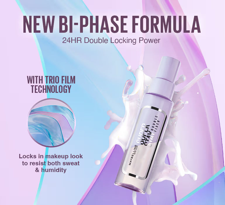 Maybelline New York Superstay Double Fixer, Double Fixing Polymers For 2X Longwear + 24H Hydration