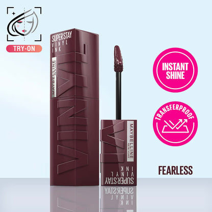 Maybelline New York Super Stay Vinyl Ink Liquid Lipstick, Instant Shine Lasts Up To 16H
