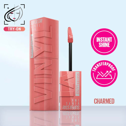Maybelline New York Super Stay Vinyl Ink Liquid Lipstick, Instant Shine Lasts Up To 16H