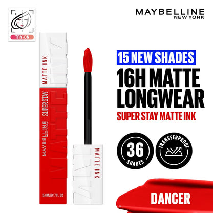 Maybelline New York Super Stay Matte Ink Liquid Lipstick, Lasts Up to 16 Hours