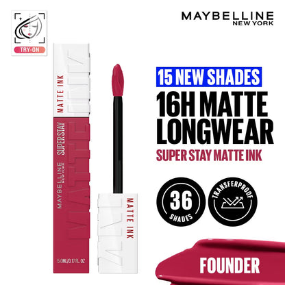 Maybelline New York Super Stay Matte Ink Liquid Lipstick, Lasts Up to 16 Hours