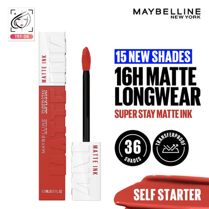 Maybelline New York Super Stay Matte Ink Liquid Lipstick, Lasts Up to 16 Hours