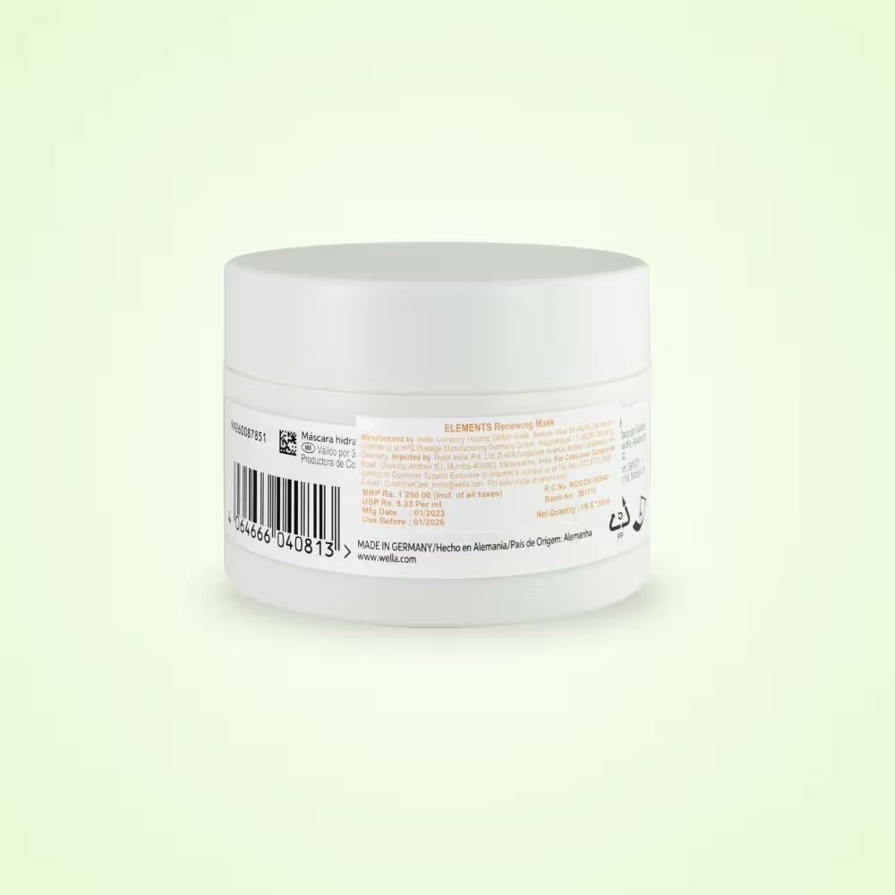Wella Professionals Elements Renewing Sulphate Free Hair Mask For Frizz-Free Hair