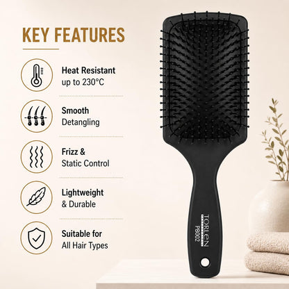 TORLEN Professional Paddle Hairbrush PB002