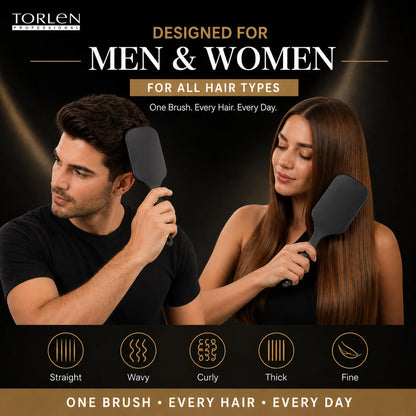 TORLEN Professional Paddle Hair Brush PB001