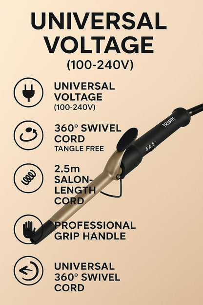 TORLEN PROFESSIONAL Hair Curler Iron 25mm