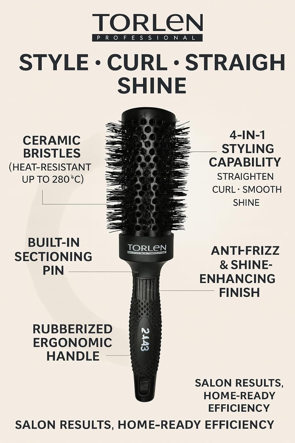 TORLEN PROFESSIONAL- Blow Dry Hairbrush 2443