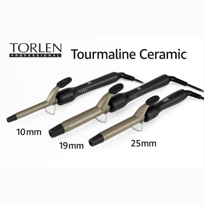 Torlen Professional Hair Curler Iron 10mm with Temperature Controller | Extra Long Barrel | Extra defined tight curls