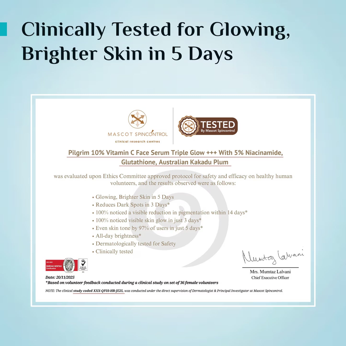 Pilgrim 10% Vitamin C Face Serum For Daily Brightness 5% Niacinamide