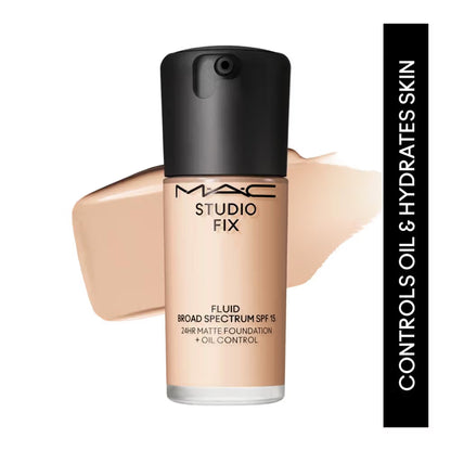 M.A.C Studio Fix Fluid SPF 15 Soft Matte Foundation With Hyaluronic Acid - C40