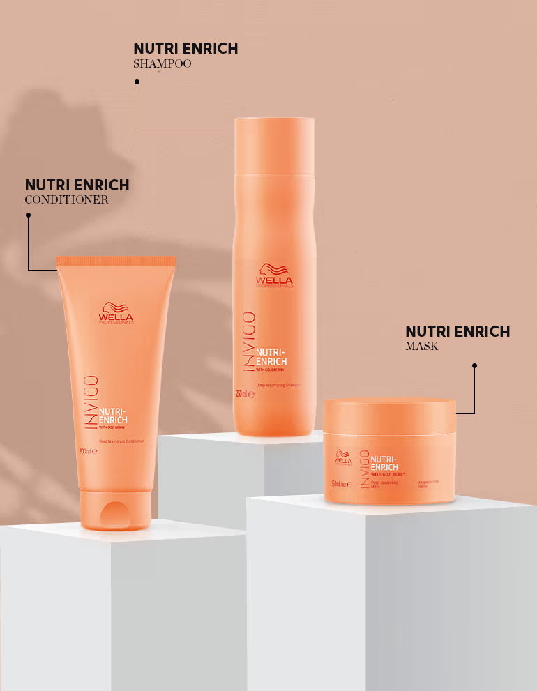 Wella Professionals Invigo Nutri Enrich Shampoo For Frizzy & Dry, Damaged Hair