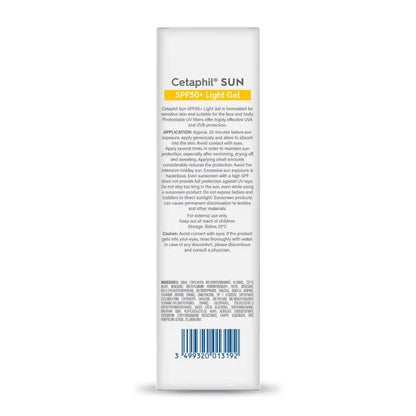 Cetaphil Sun SPF 50+ Light Gel Very High Protection Mineral Base for All Skin Types, Sensitive Skin