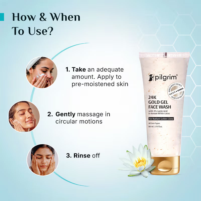 Pilgrim 24K Gold Gel Face Wash