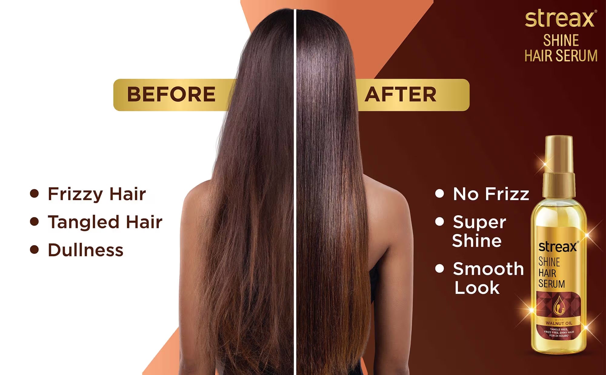 Streax Hair Serum With Walnut Oil For Dry & Frizzy Hair