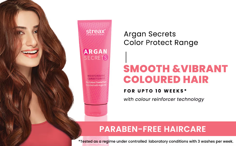 Streax Professional Argan Secrets Moisturising Conditoner For Colour - Treated Hair Enriched With Argan Oil