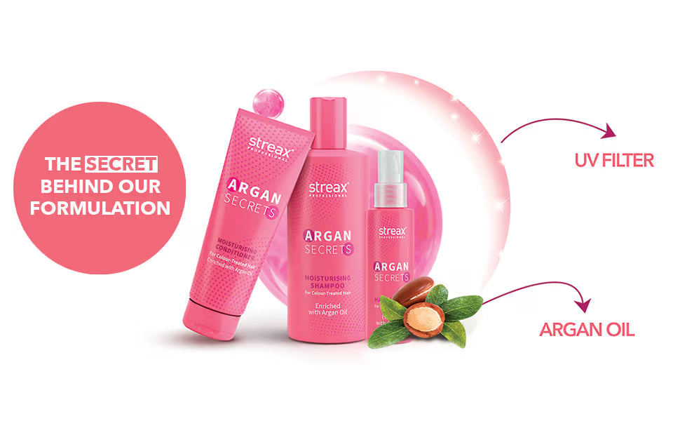 Streax Professional Argan Secrets Moisturising Conditoner For Colour - Treated Hair Enriched With Argan Oil