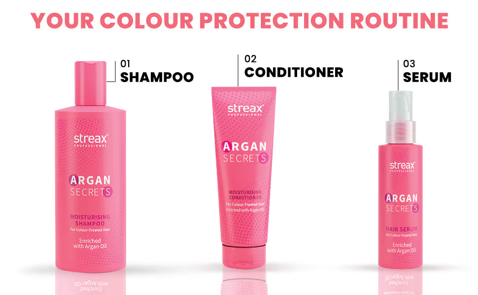 Streax Professional Argan Secrets Moisturising Conditoner For Colour - Treated Hair Enriched With Argan Oil