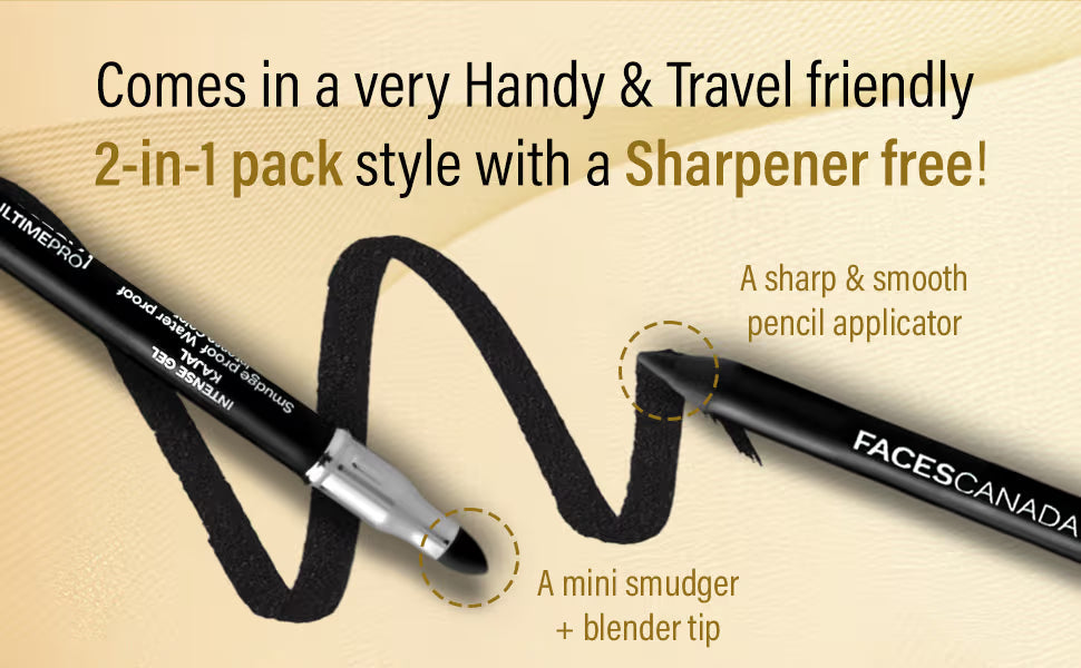 Faces Canada Ultime Pro Intense Gel Kajal With Free Sharpener