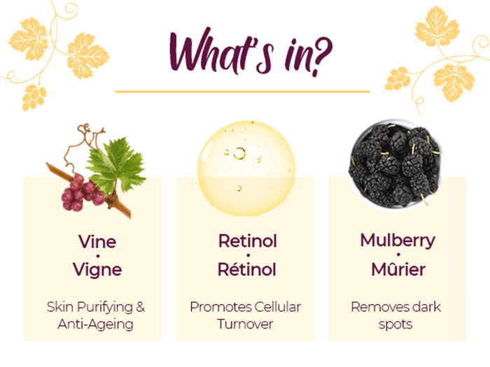 Pilgrim Red Vine Night Gel Creme with Retinol Mulberry