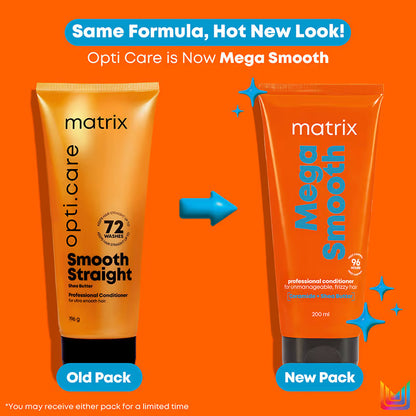Matrix Mega Smooth Anti-Frizz Conditioner with Shea butter- 4-Days Frizz Control