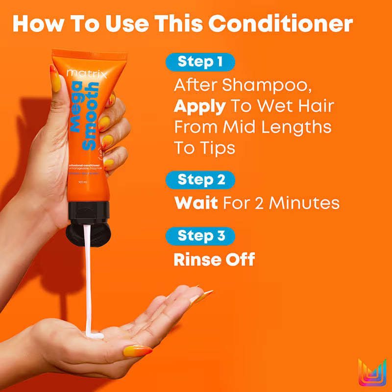 Matrix Mega Smooth Anti-Frizz Conditioner with Shea butter- 4-Days Frizz Control