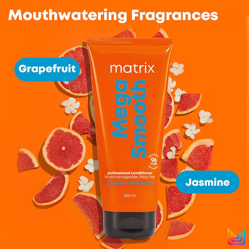 Matrix Mega Smooth Anti-Frizz Conditioner with Shea butter- 4-Days Frizz Control