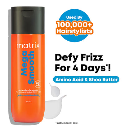 Matrix Mega Smooth Anti-Frizz Shampoo with Shea butter - 4-Days Frizz Control