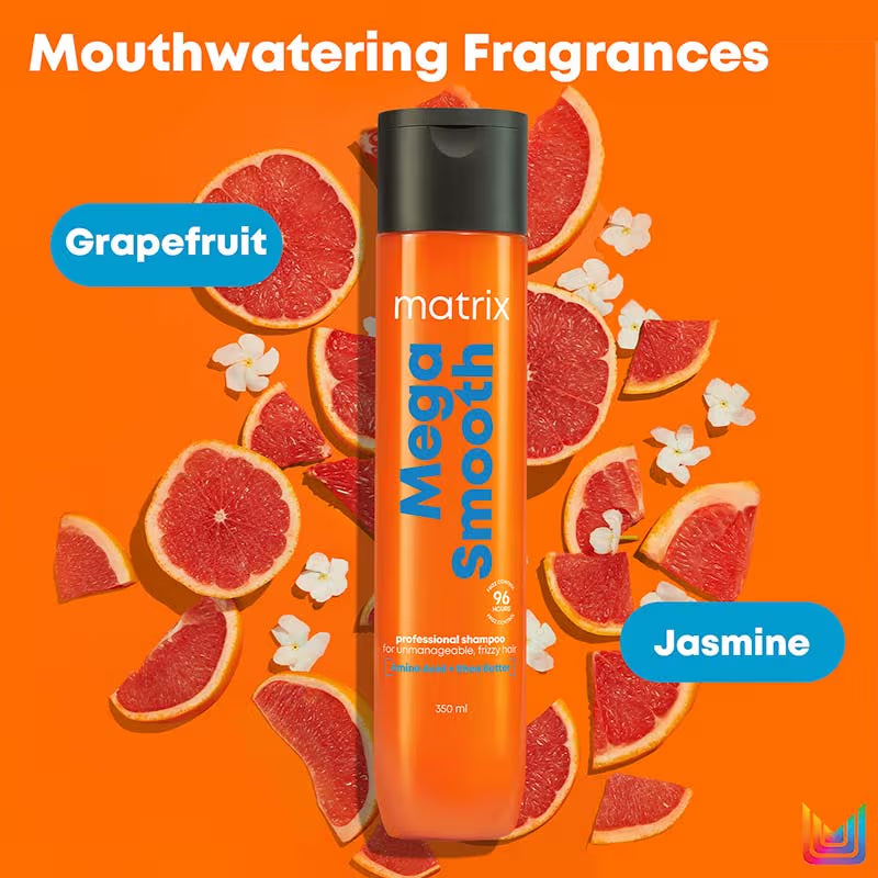 Matrix Mega Smooth Anti-Frizz Shampoo with Shea butter - 4-Days Frizz Control