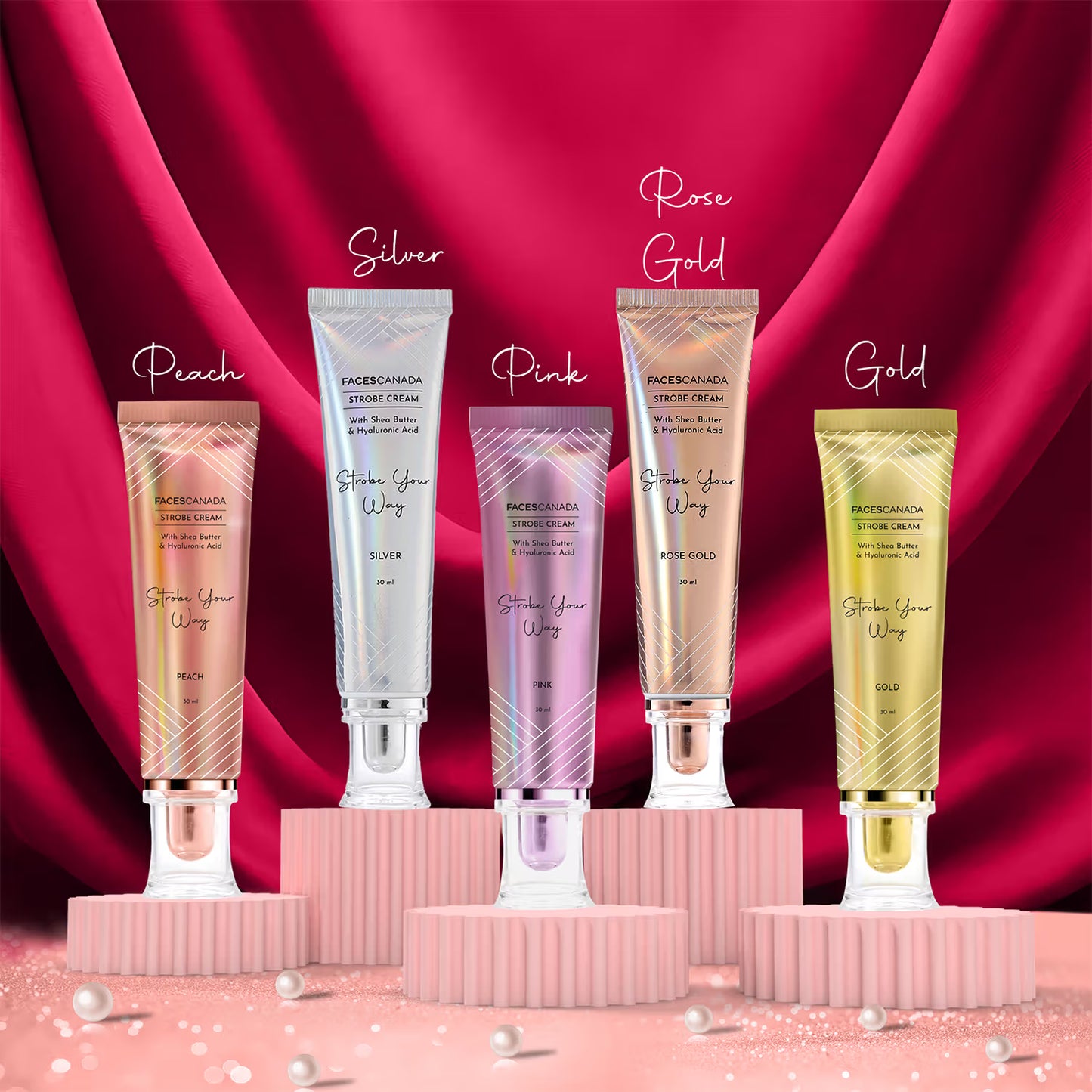 Faces Canada Strobe Cream,  - Primer + Highlighter + Moisturizer With Hyaluronic Acid