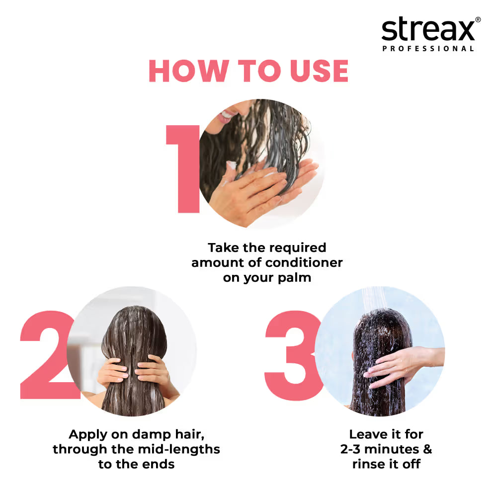 Streax Professional Argan Secrets Moisturising Conditoner For Colour - Treated Hair Enriched With Argan Oil