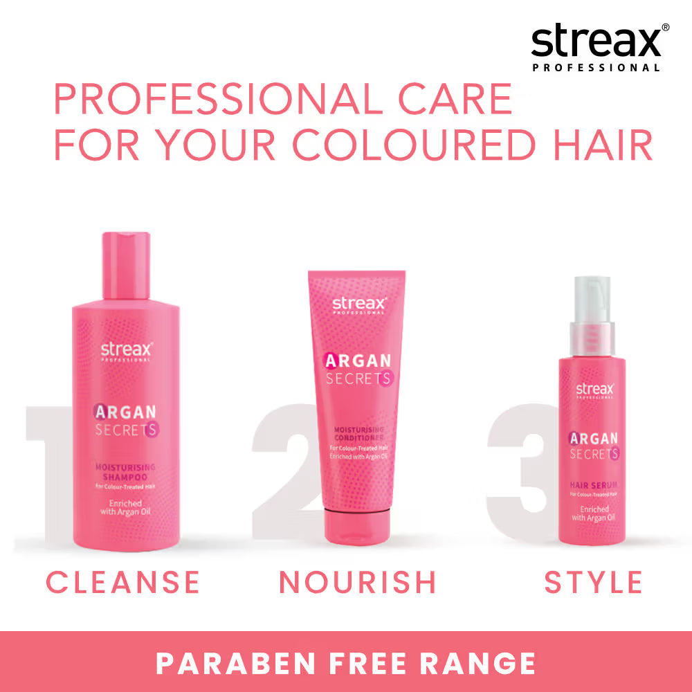 Streax Professional Argan Secrets Moisturising Conditoner For Colour - Treated Hair Enriched With Argan Oil
