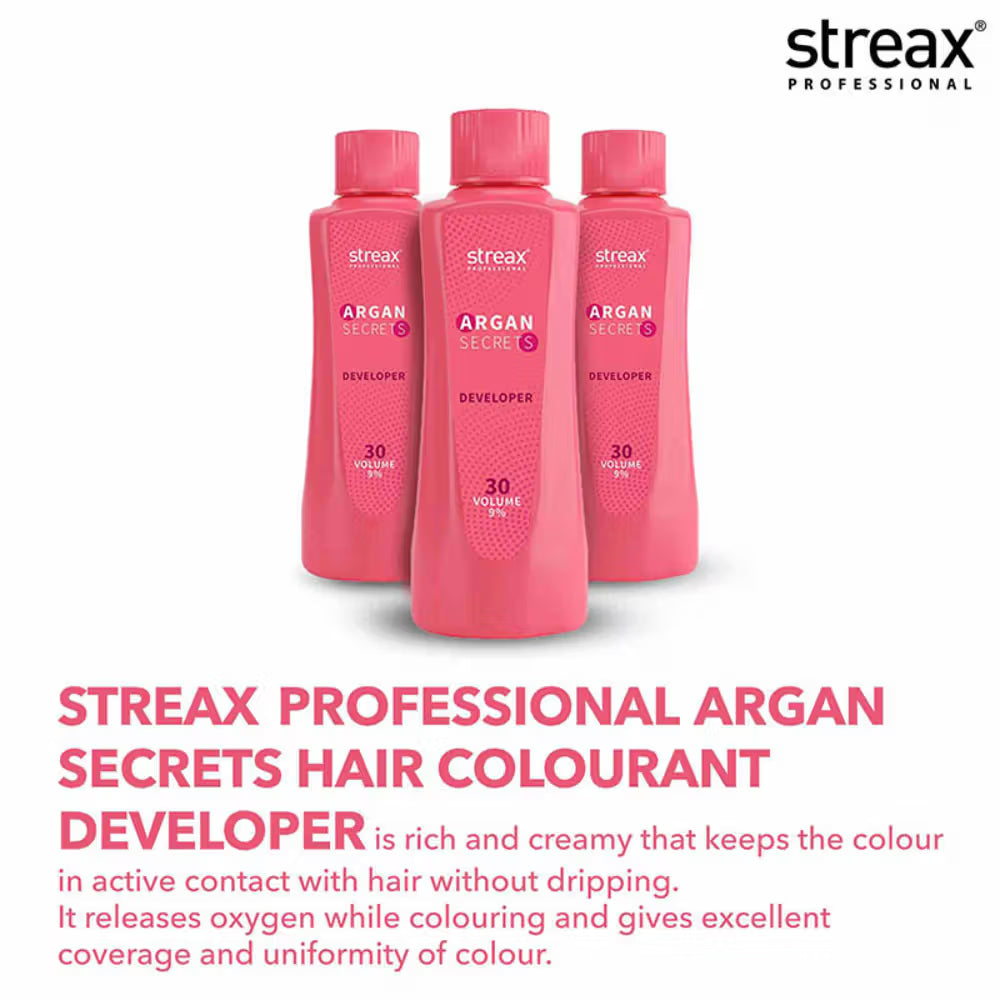 Streax Professional Developer 20 Volume 6% For Hair Color With Argan Secrets Colourant