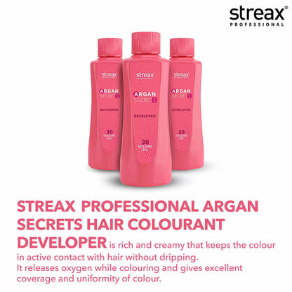 Streax Professional Developer 20 Volume 6% For Hair Color With Argan Secrets Colourant