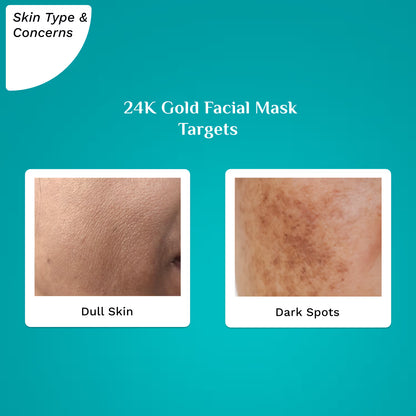 Pilgrim 24K Gold Facial Mask for Glowing & Radiant Skin Depigmentation