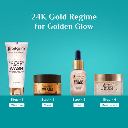 Pilgrim 24K Gold Facial Mask for Glowing & Radiant Skin Depigmentation