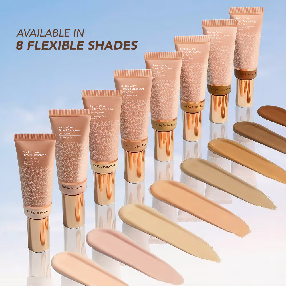 Kay Beauty Hydra Glow Tinted Sunscreen SPF 40 PA++ with Hyaluronic Acid & Vitamin C