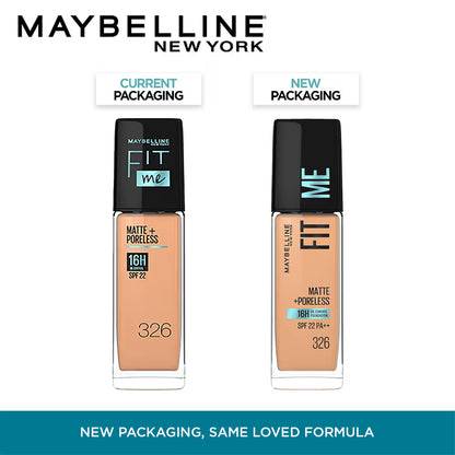Maybelline New York Fit Me Matte+Poreless 16H Oil Control Foundation With SPF 22 PA++
