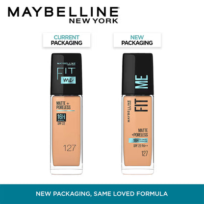Maybelline New York Fit Me Matte+Poreless 16H Oil Control Foundation With SPF 22 PA++