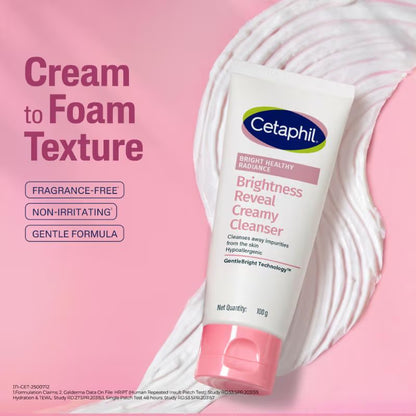 Cetaphil Bright Healthy Radiance Creamy Cleanser, with Niacinamide, For Uneven Skin Tone