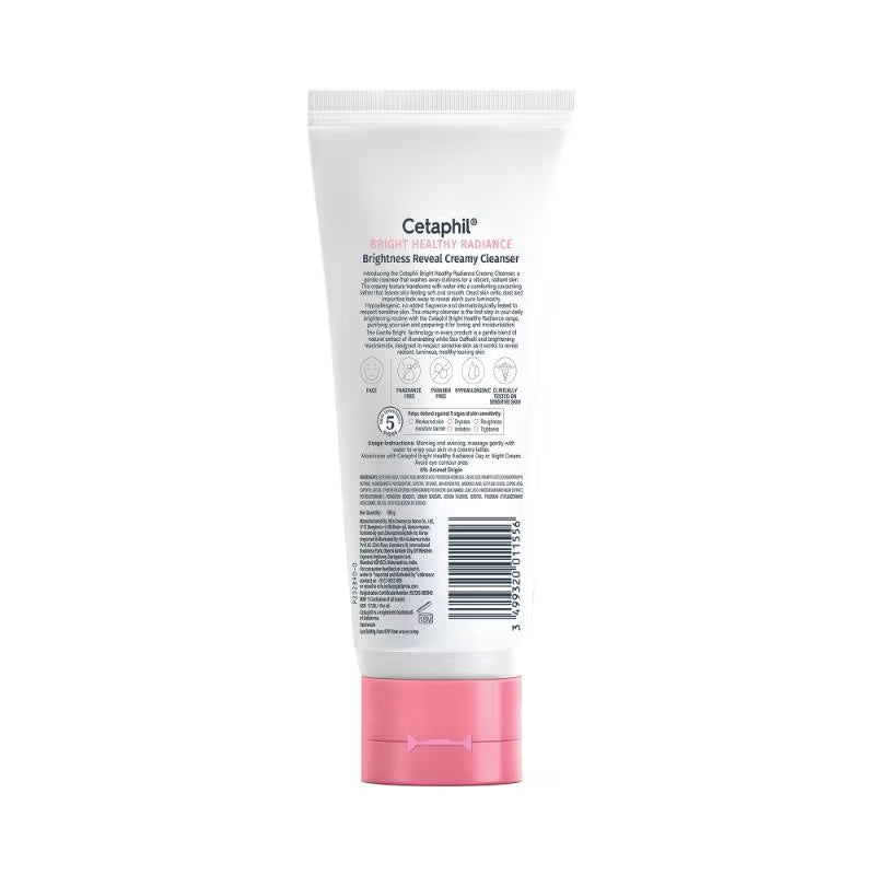 Cetaphil Bright Healthy Radiance Creamy Cleanser, with Niacinamide, For Uneven Skin Tone