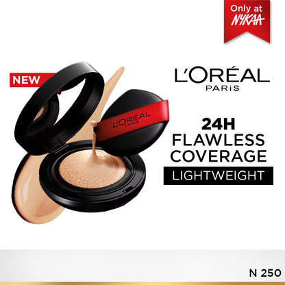 L'Oreal Paris Infallible Cushion Foundation, 24H Flawless Coverage, No Oxidation