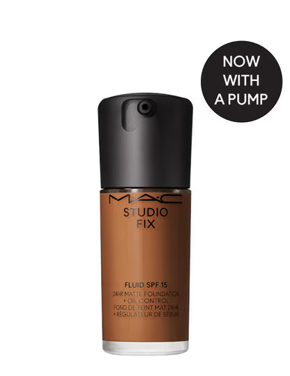 M.A.C Studio Fix Fluid SPF 15 Soft Matte Foundation With Hyaluronic Acid - C40