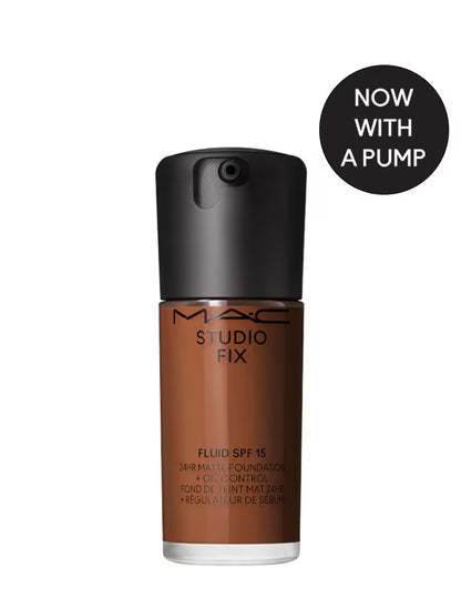 M.A.C Studio Fix Fluid SPF 15 Soft Matte Foundation With Hyaluronic Acid - C40