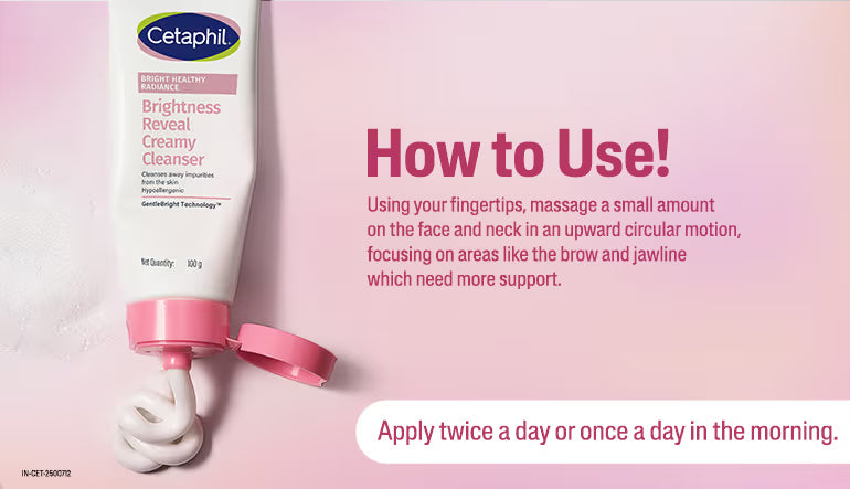 Cetaphil Bright Healthy Radiance Creamy Cleanser, with Niacinamide, For Uneven Skin Tone