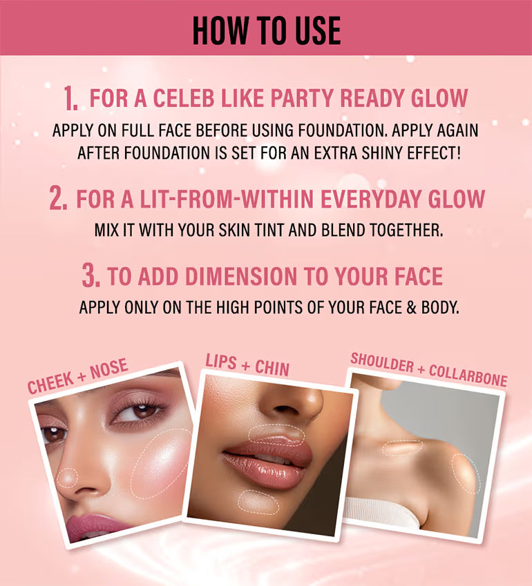 Faces Canada Strobe Cream,  - Primer + Highlighter + Moisturizer With Hyaluronic Acid