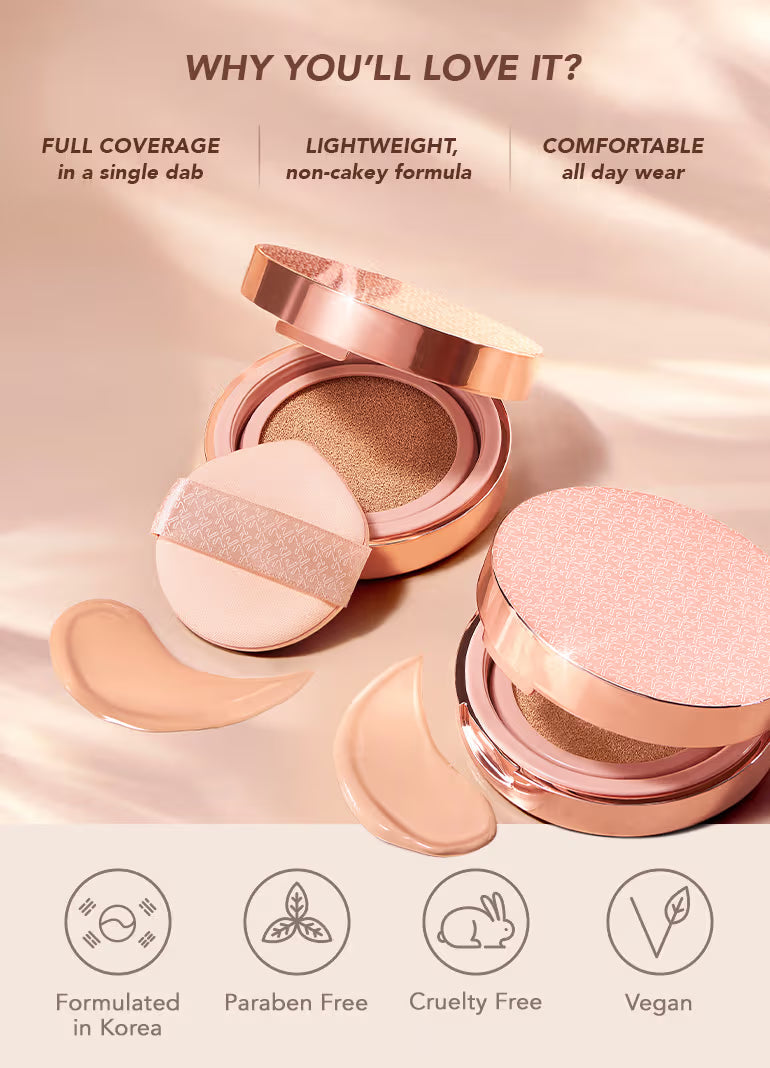 Kay Beauty Full Coverage Cloud Cushion Foundation with in-vivo tested SPF 40 PA ++