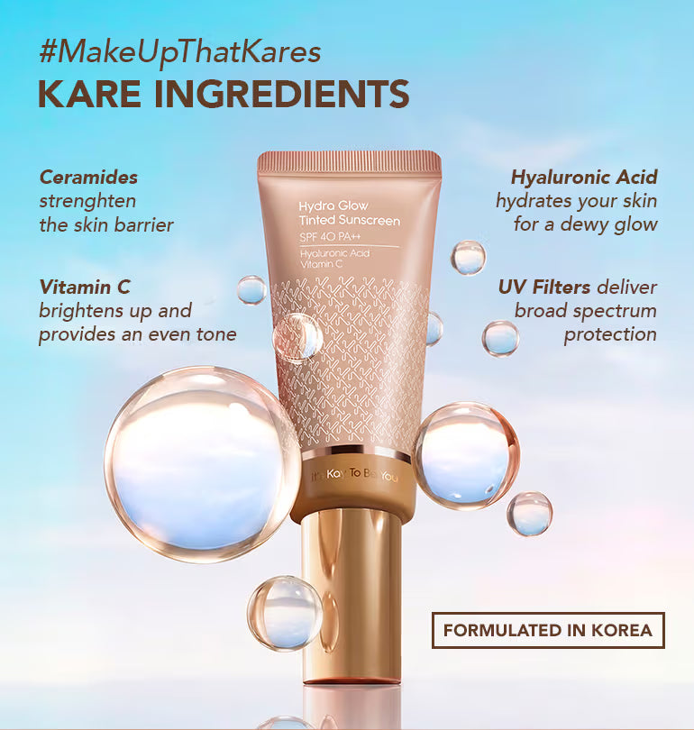 Kay Beauty Hydra Glow Tinted Sunscreen SPF 40 PA++ with Hyaluronic Acid & Vitamin C