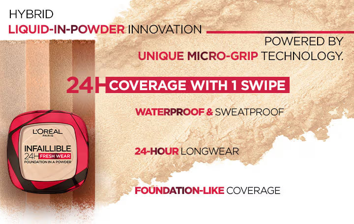 L'Oreal Paris Infallible 24H Fresh Wear Waterproof Powder Foundation