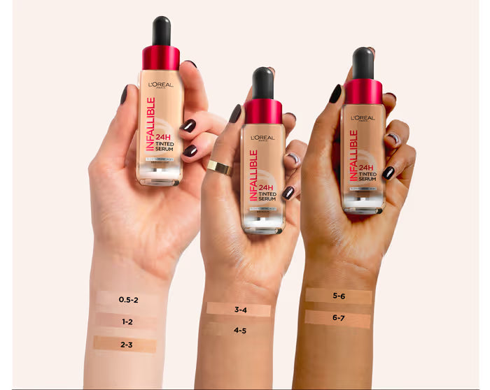 L’Oreal Paris Infallible 24H Tinted Serum Foundation, Lightweight, Dewy & Radiant